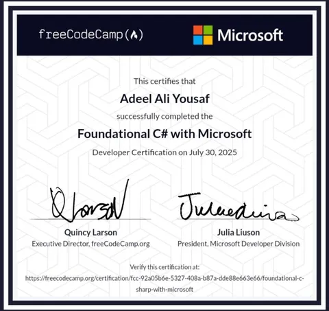 Foundational C# with Microsoft